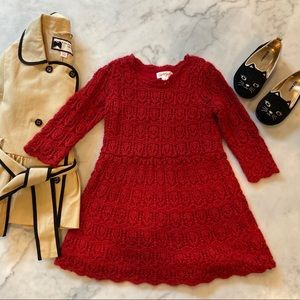 3T Cat & Jack red knitted winter dress (Only)